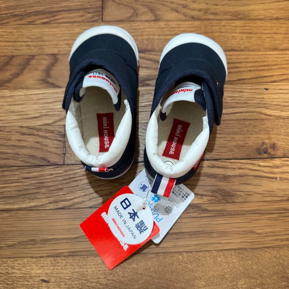 Miki House My First Walker Toddler Shoes Navy Blue (Size 7 / 13.5cm) - Picture 9 of 12